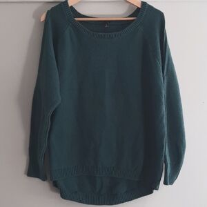 Torrid Green Cold-Shoulder Sweater